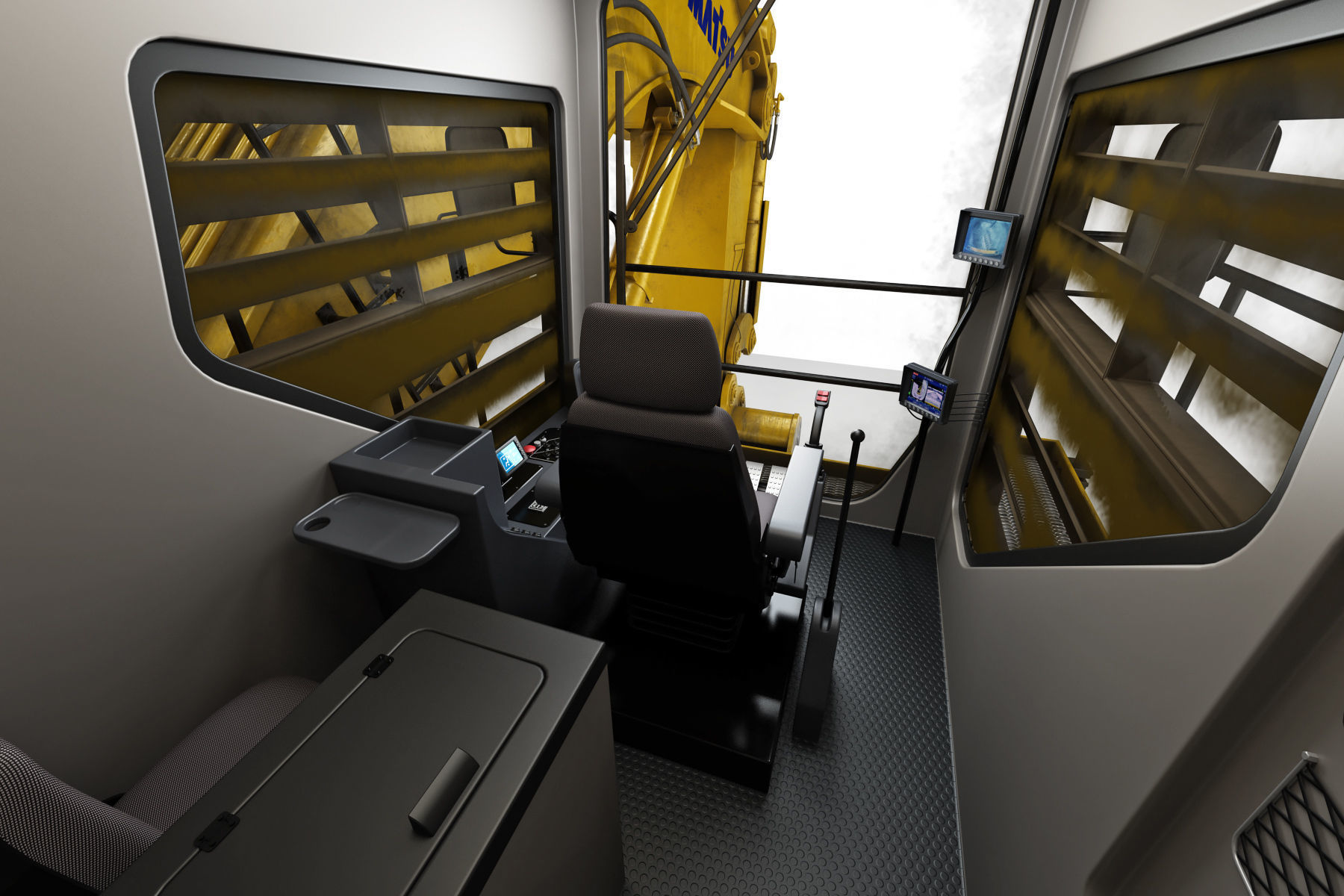 Mining Excavator Komatsu PC8000-6 Backhoe Rigged 3D model_37