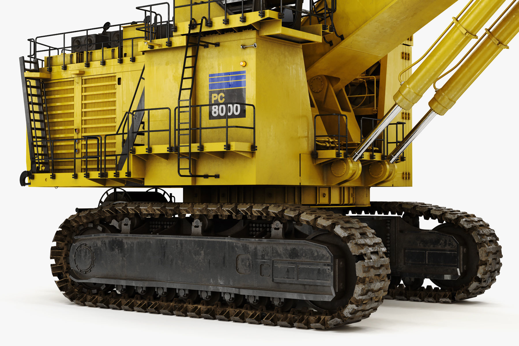 Mining Excavator Komatsu PC8000-6 Backhoe Rigged 3D model_33