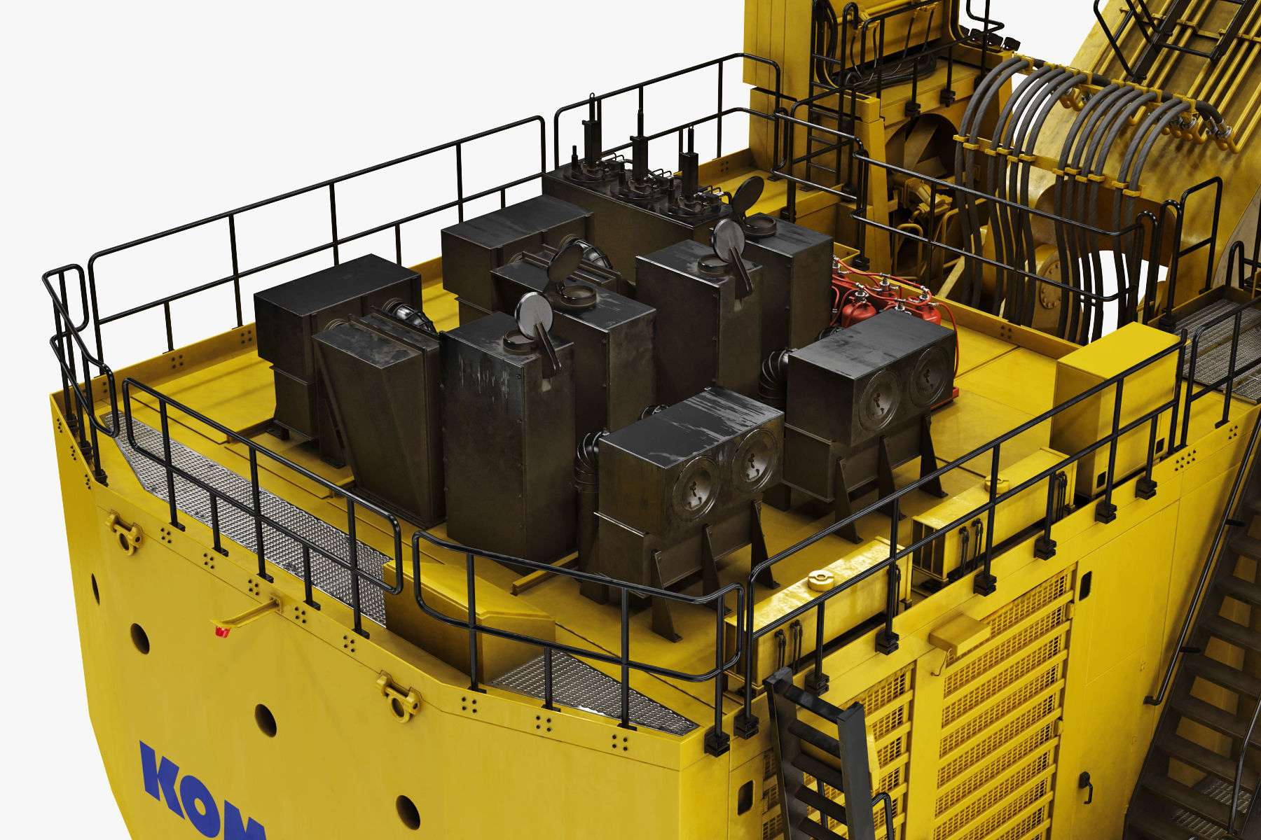 Mining Excavator Komatsu PC8000-6 Backhoe Rigged 3D model_26