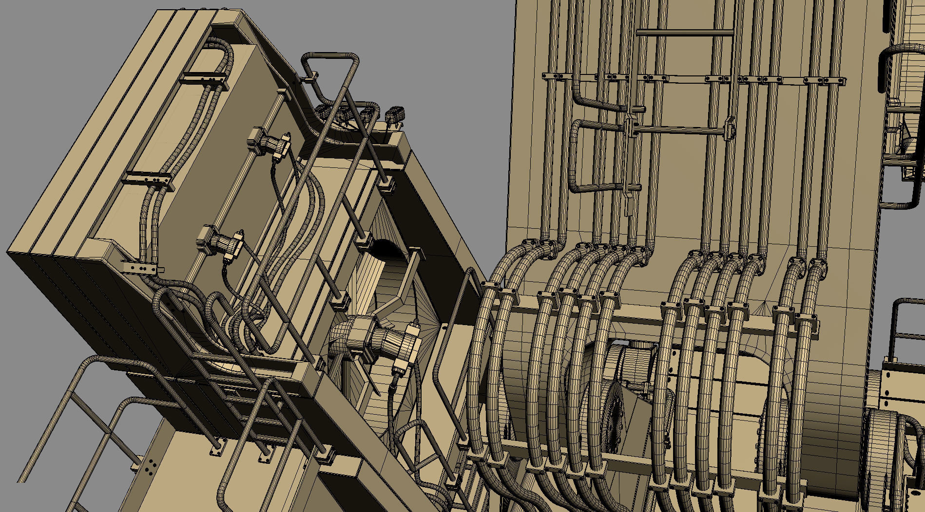 Mining Excavator Komatsu PC8000-6 Backhoe Rigged 3D model_67