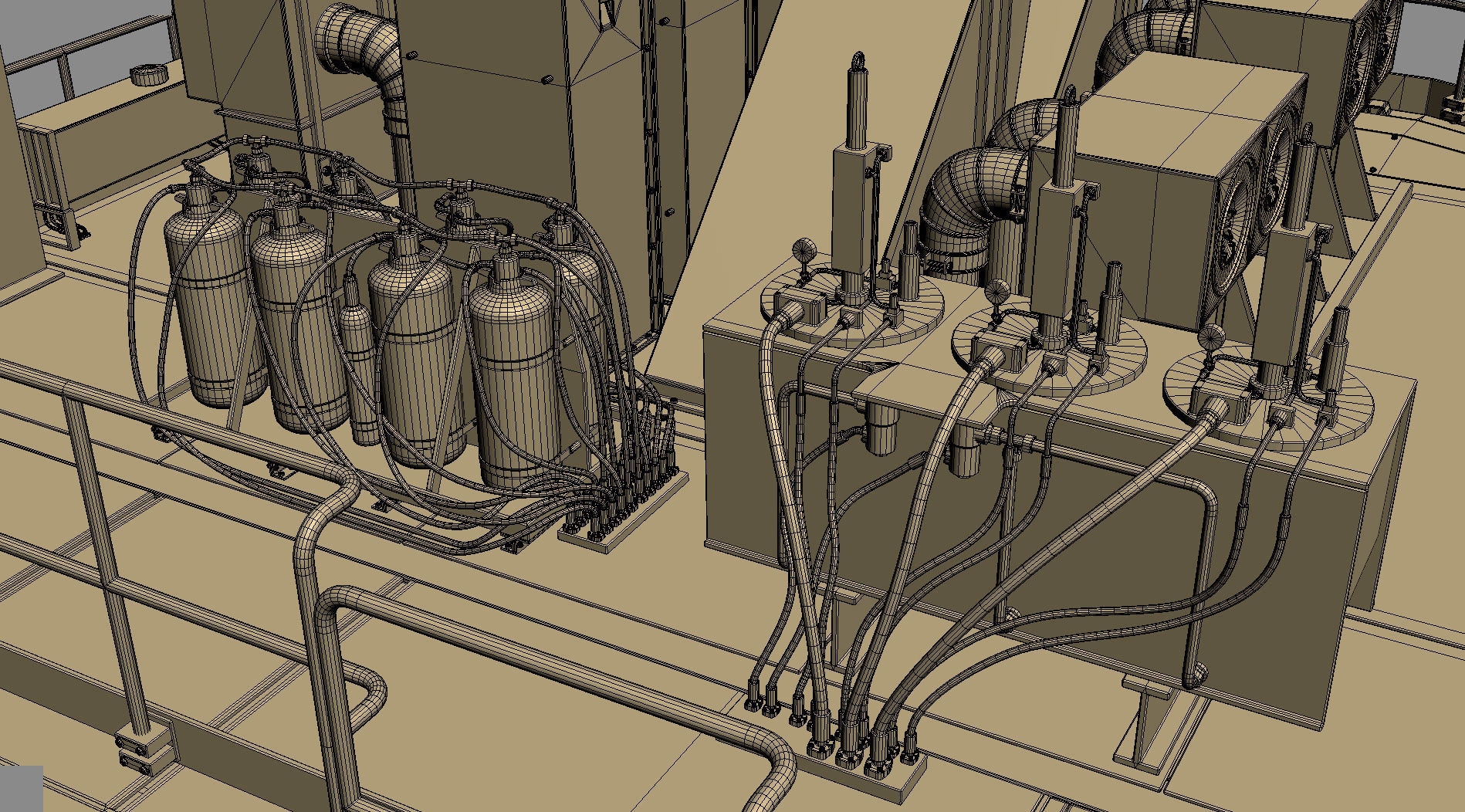 Mining Excavator Komatsu PC8000-6 Backhoe Rigged 3D model_56