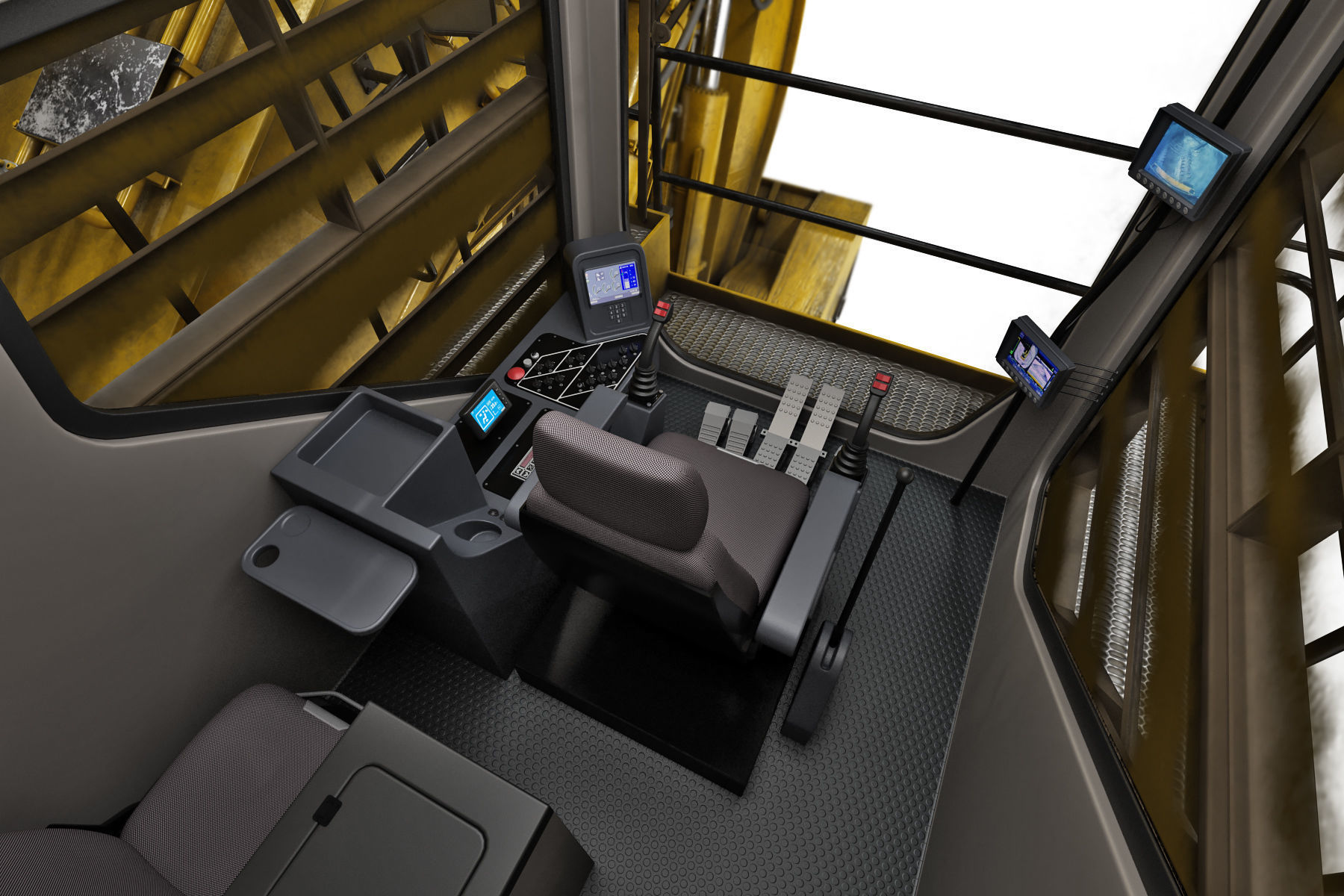 Mining Excavator Komatsu PC8000-6 Backhoe Rigged 3D model_39