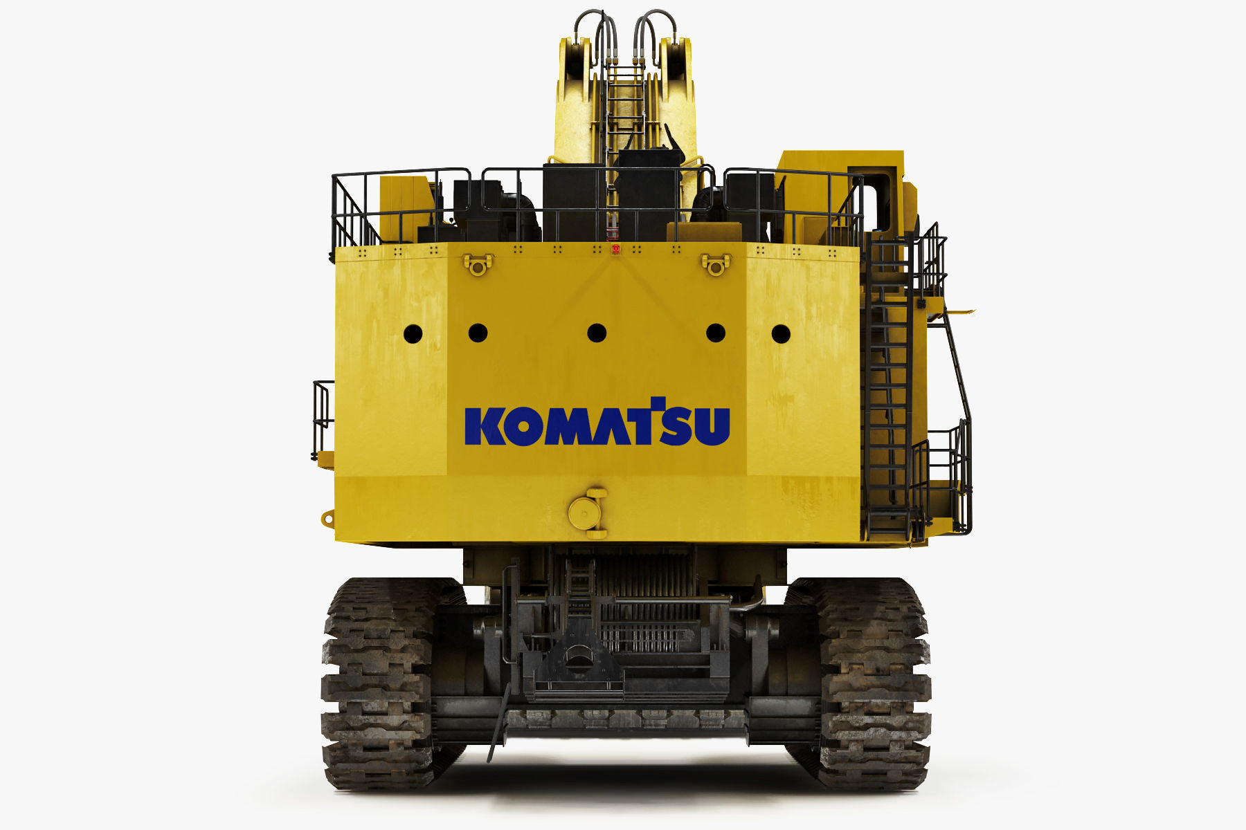 Mining Excavator Komatsu PC8000-6 Backhoe Rigged 3D model_14