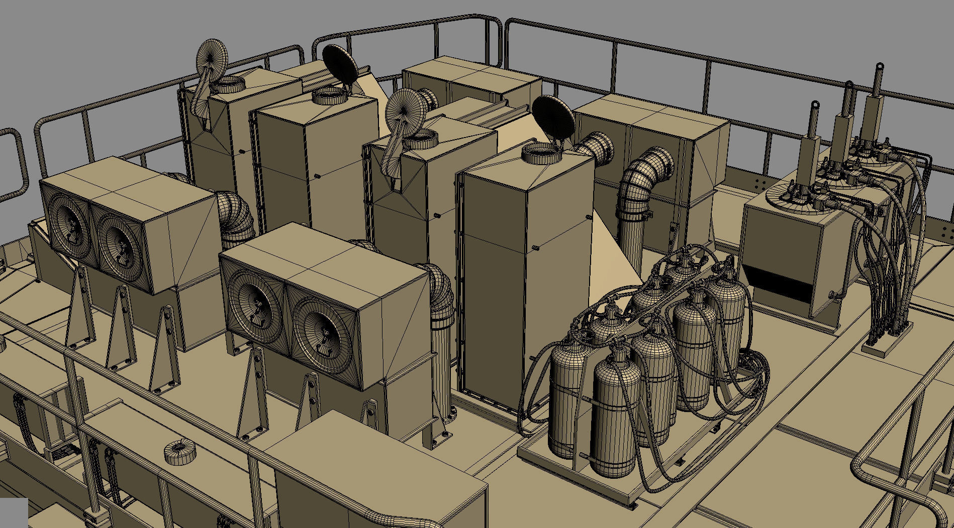 Mining Excavator Komatsu PC8000-6 Backhoe Rigged 3D model_65