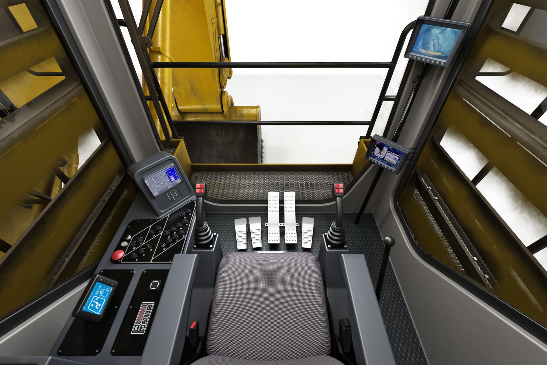 Mining Excavator Komatsu PC8000-6 Backhoe Rigged 3D model_35