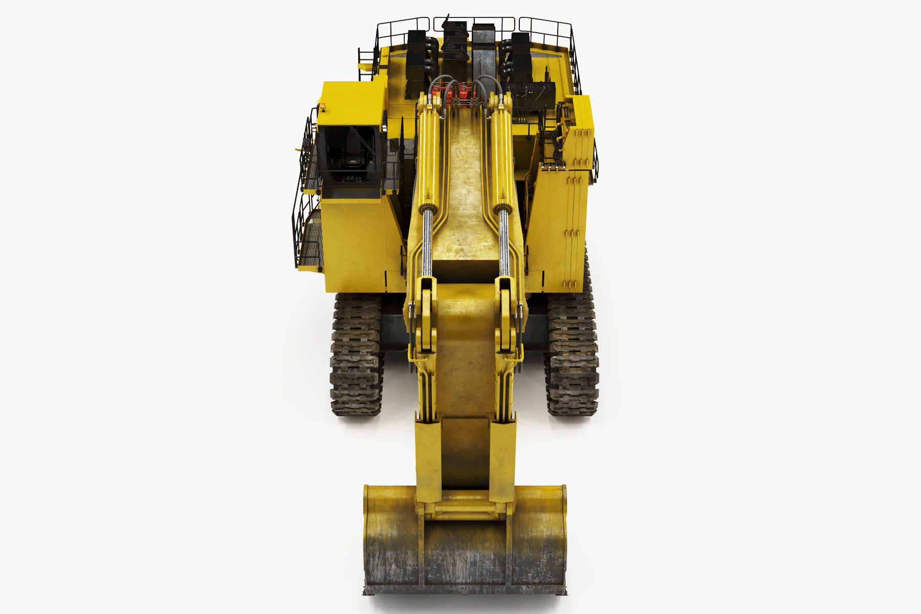 Mining Excavator Komatsu PC8000-6 Backhoe Rigged 3D model_15