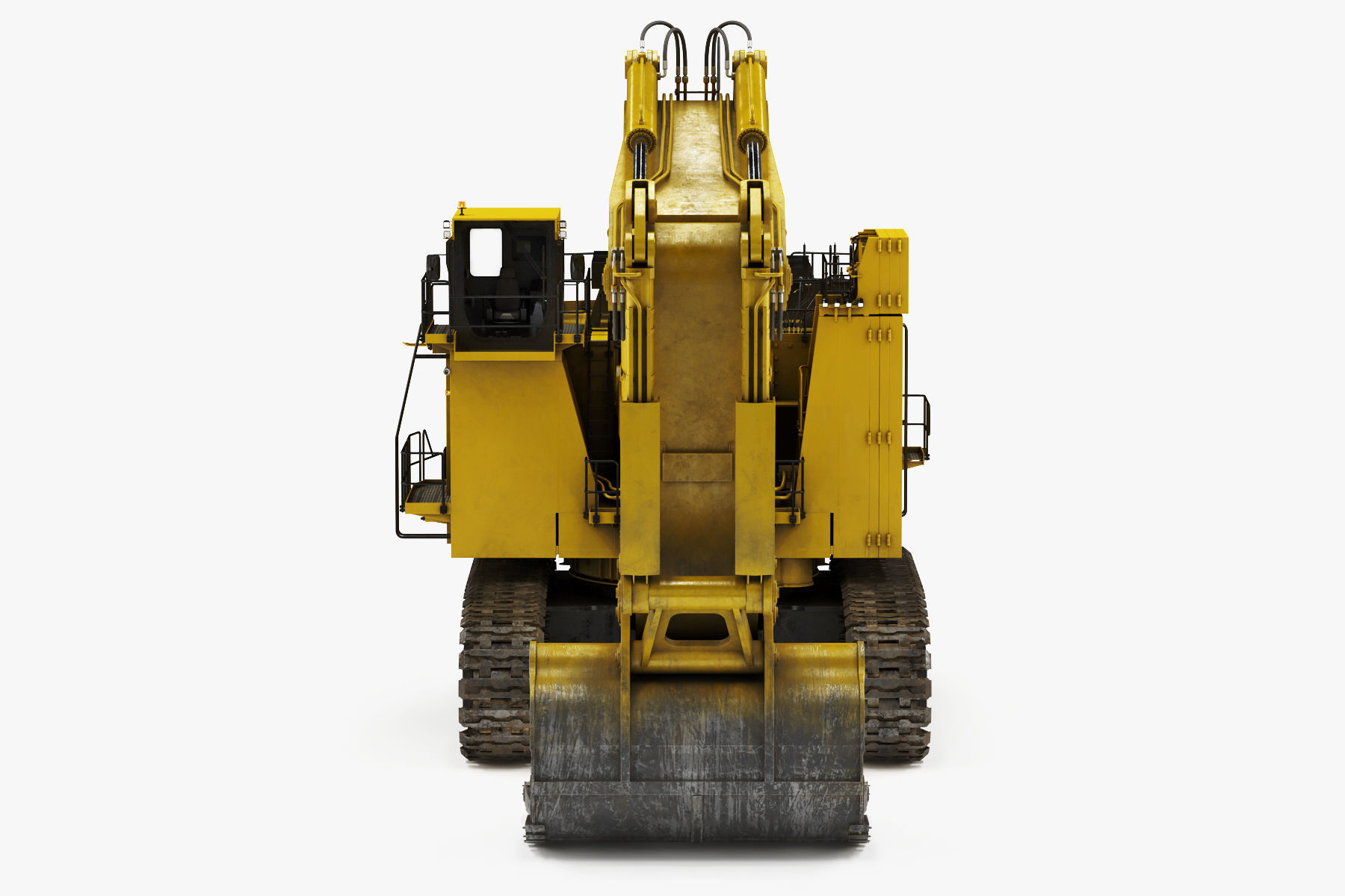 Mining Excavator Komatsu PC8000-6 Backhoe Rigged 3D model_20