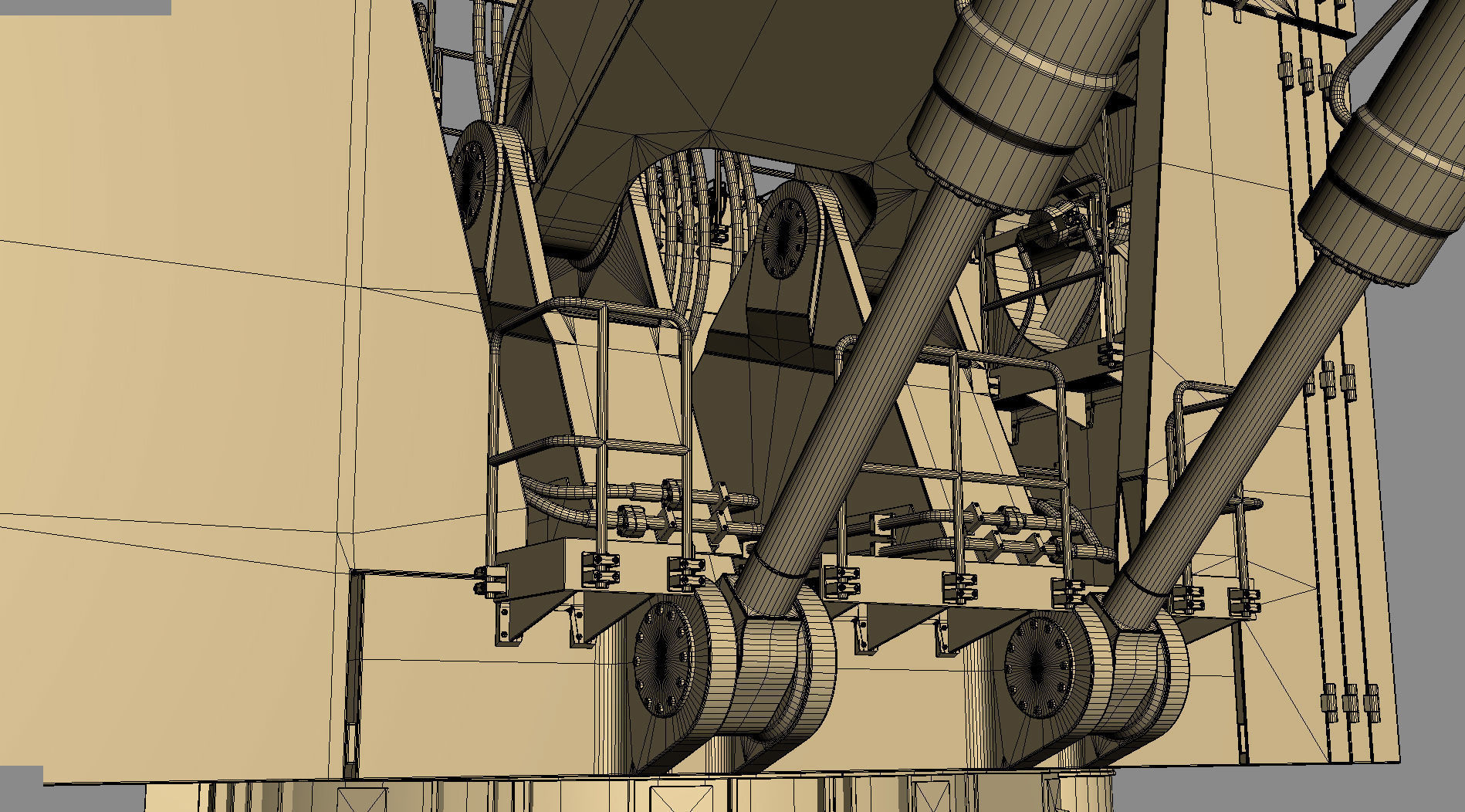 Mining Excavator Komatsu PC8000-6 Backhoe Rigged 3D model_58