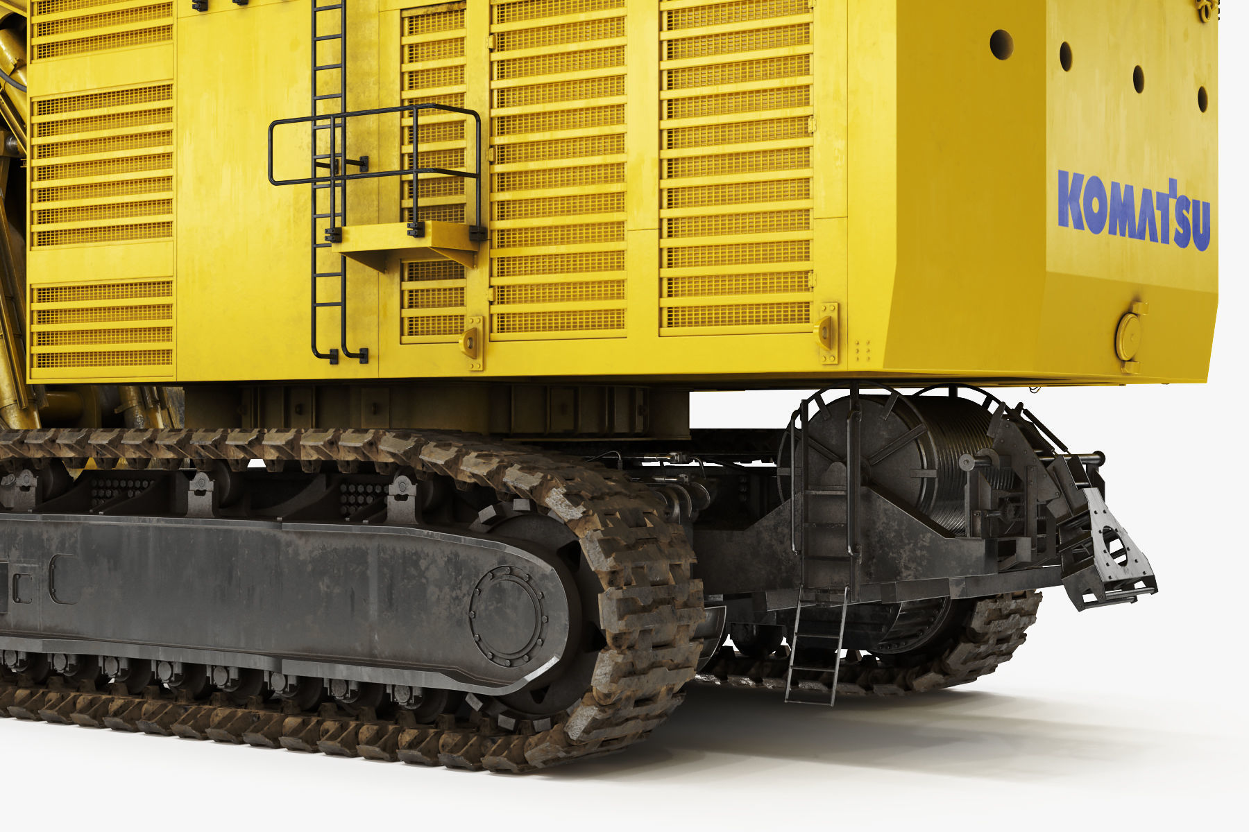 Mining Excavator Komatsu PC8000-6 Backhoe Rigged 3D model_29