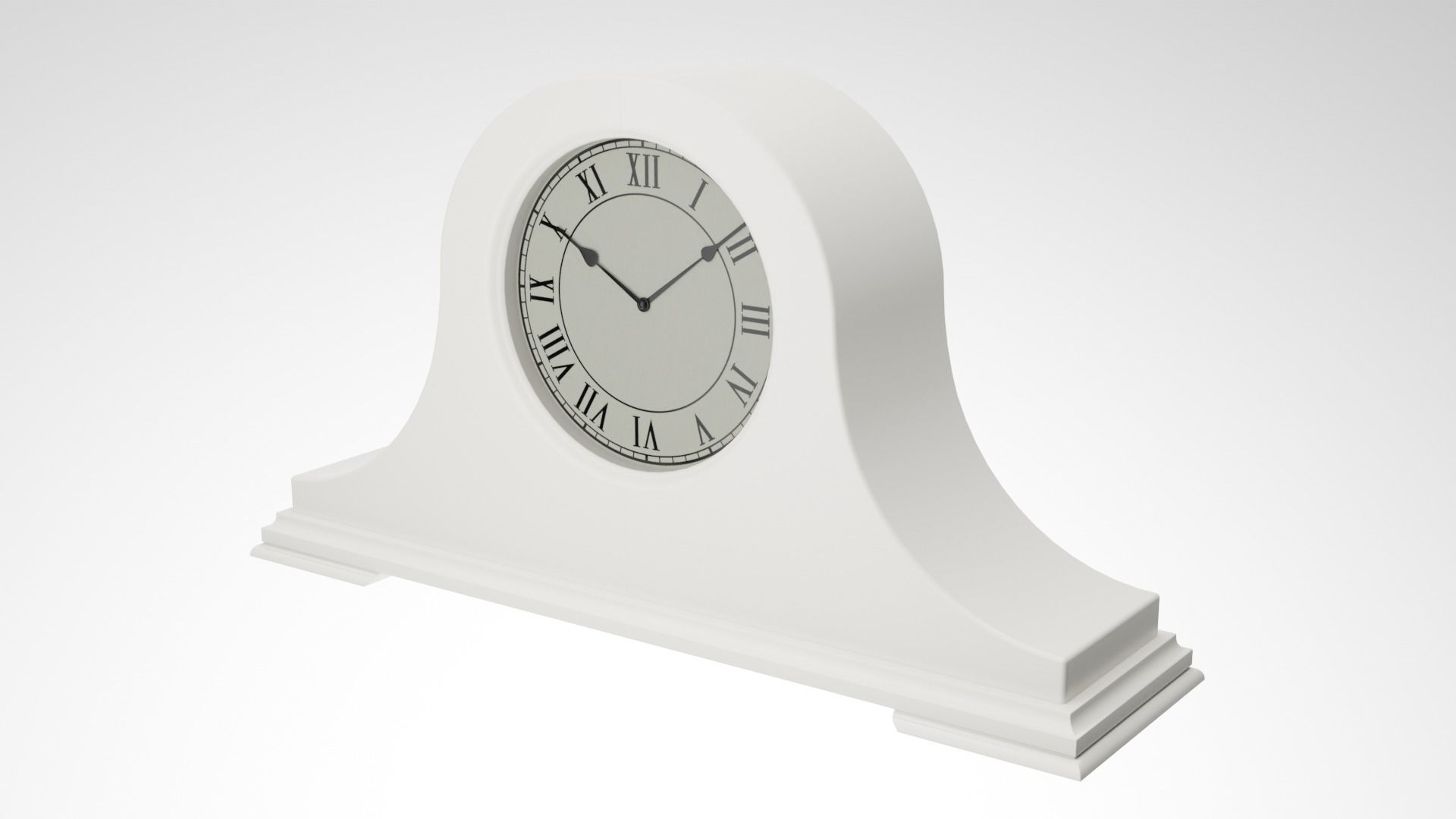 Mantel Clock Traditional Style 3D model_4