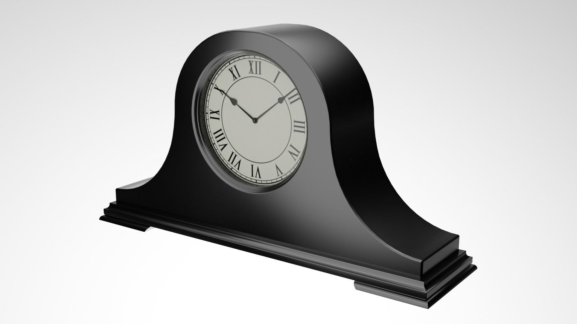 Mantel Clock Traditional Style 3D model_5