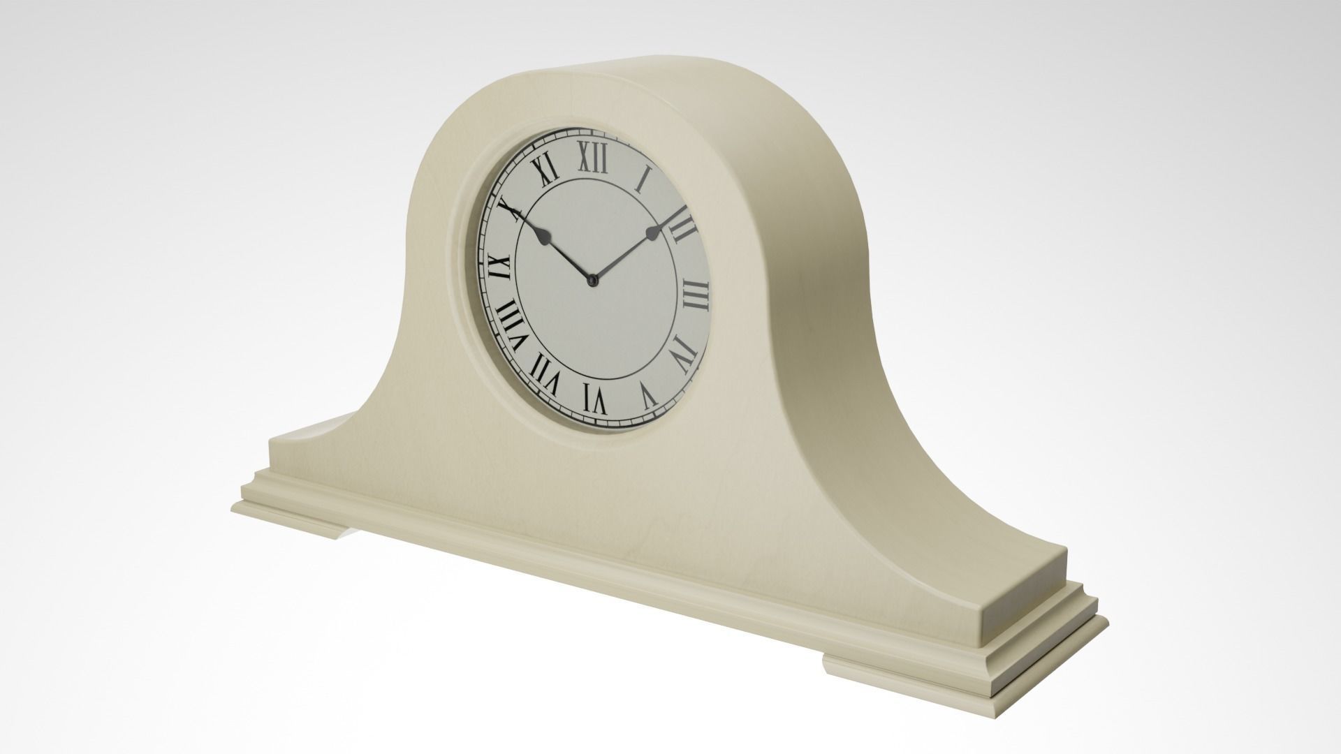 Mantel Clock Traditional Style 3D model_3