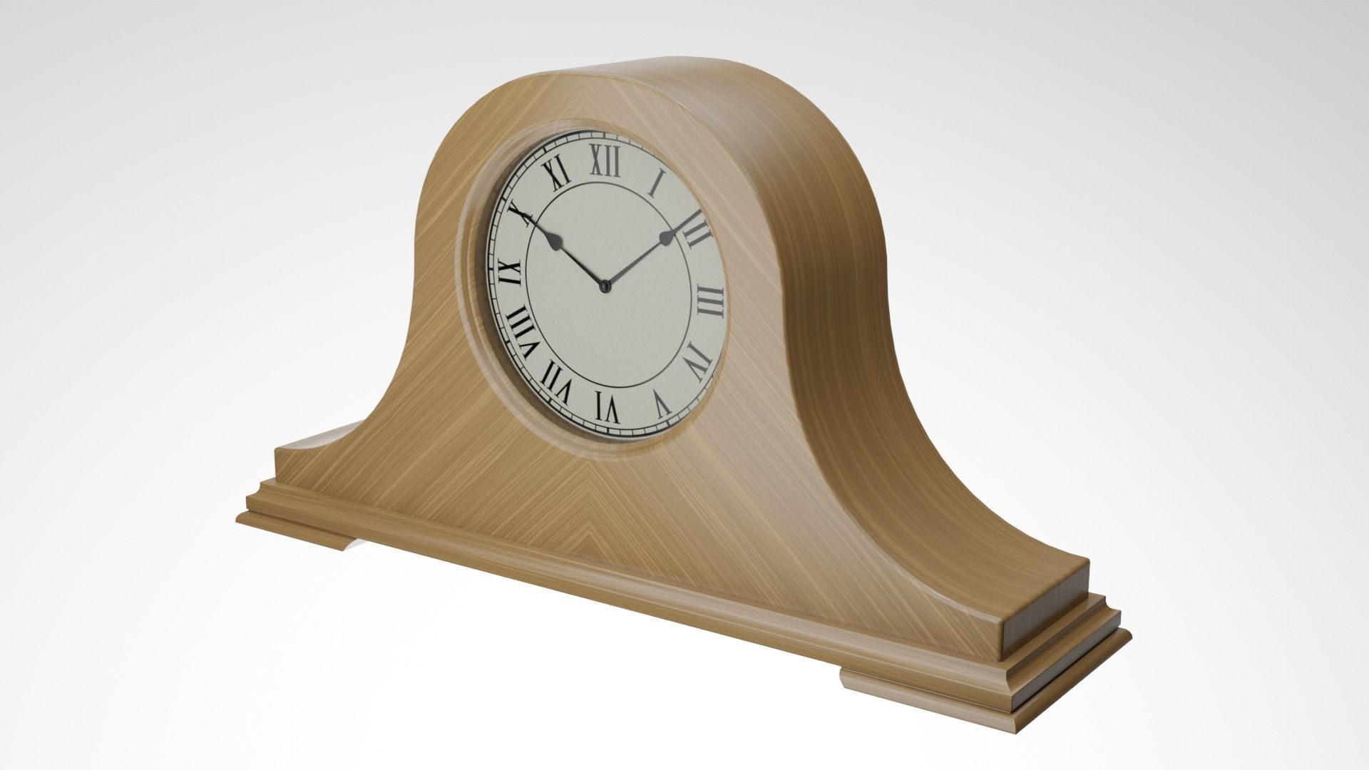 Mantel Clock Traditional Style 3D model_2