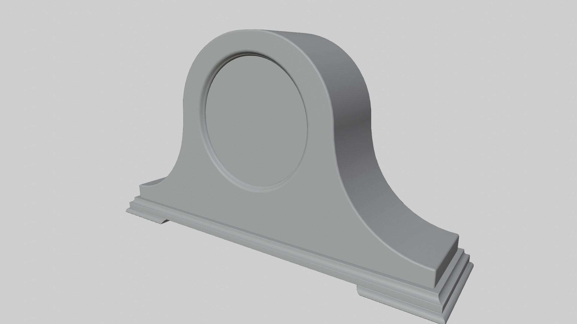 Mantel Clock Traditional Style 3D model_6