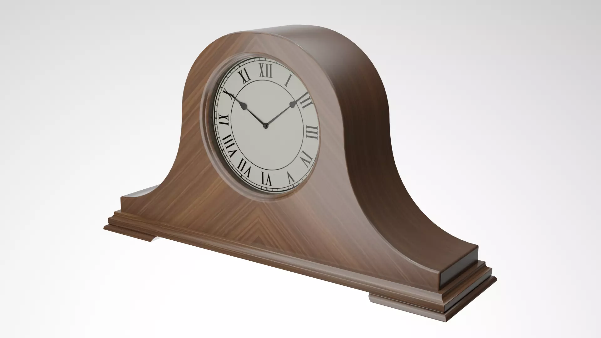 Mantel Clock Traditional Style 3D model_0