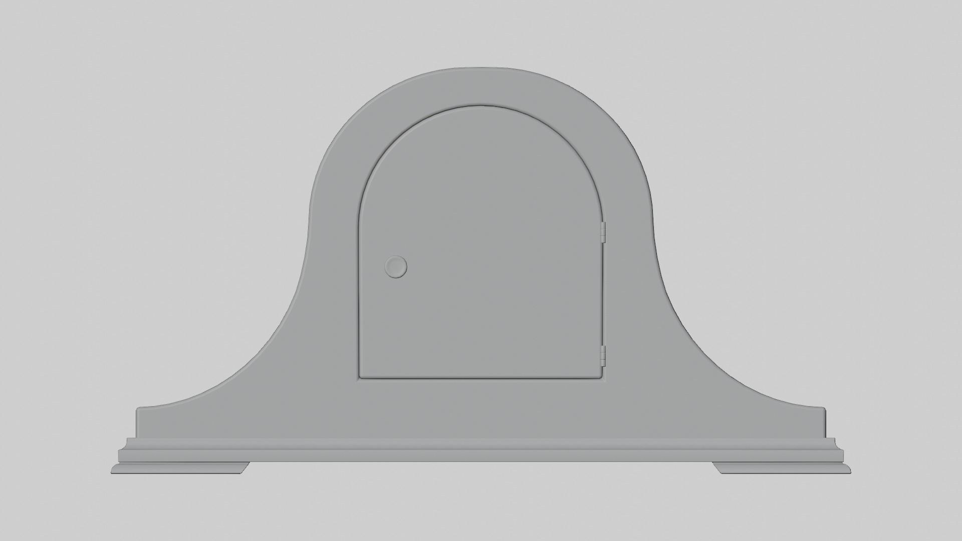 Mantel Clock Traditional Style 3D model_9