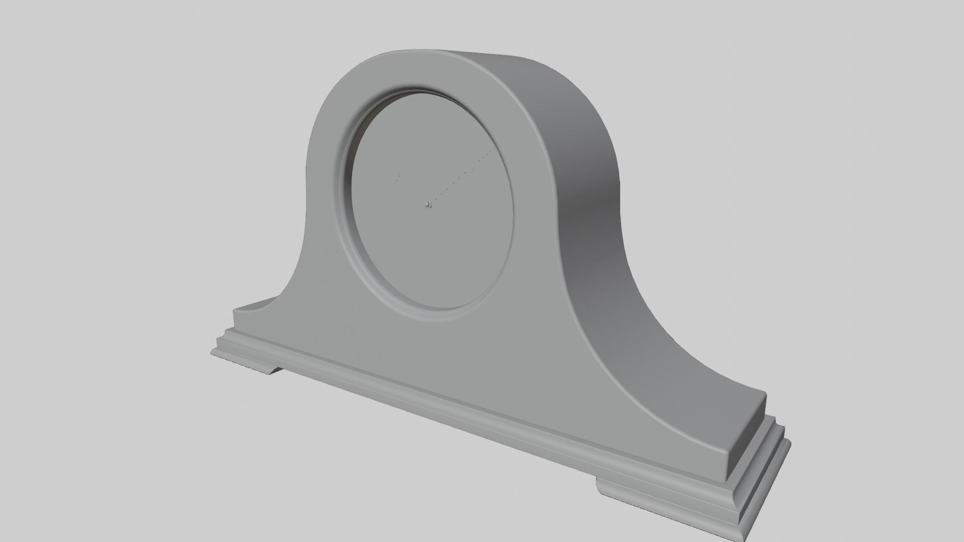 Mantel Clock Traditional Style 3D model_7