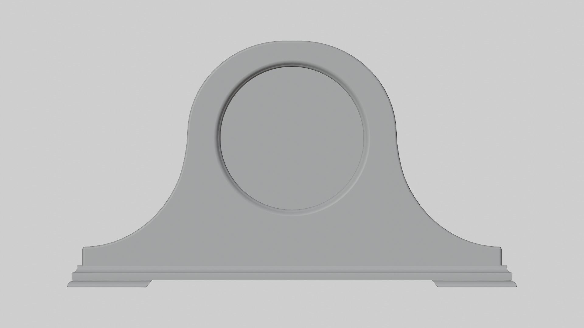 Mantel Clock Traditional Style 3D model_8