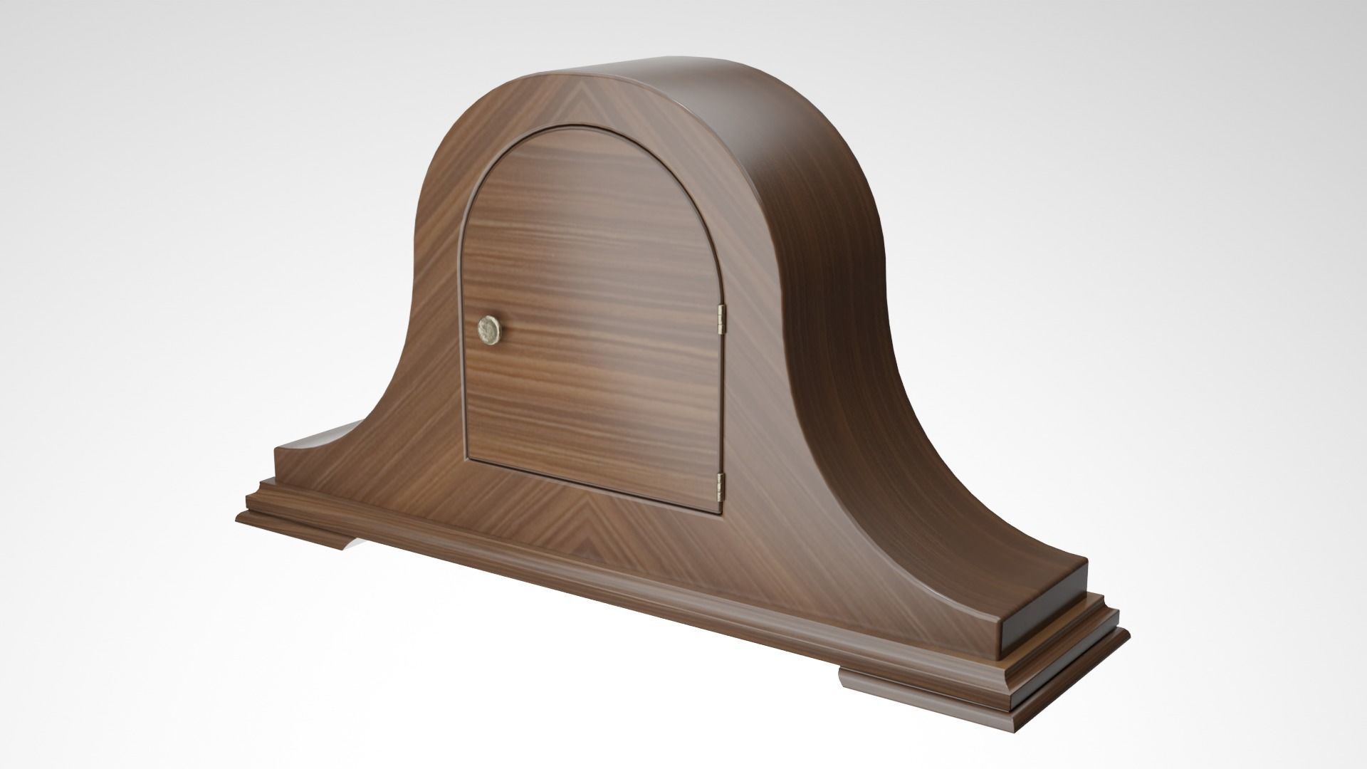 Mantel Clock Traditional Style 3D model_1