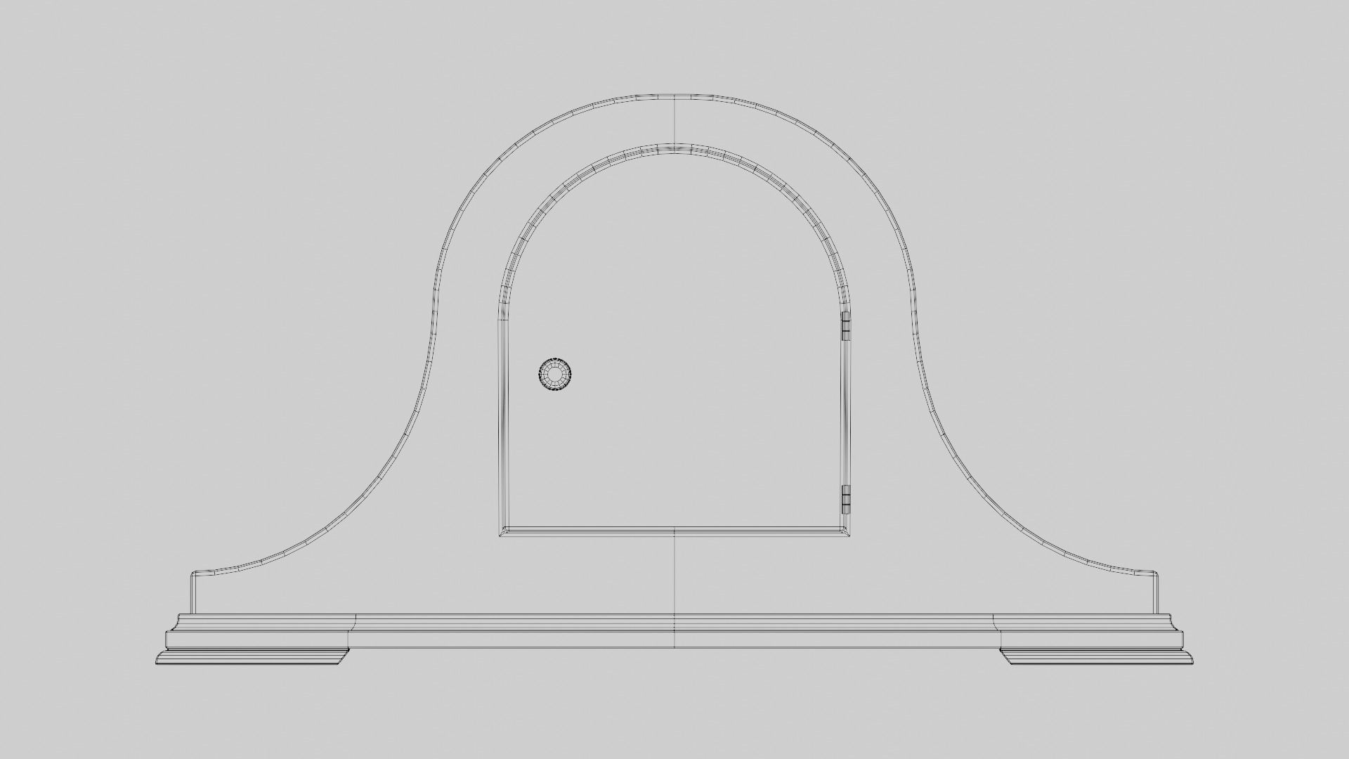 Mantel Clock Traditional Style 3D model_12