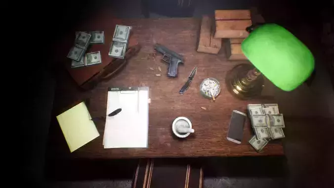 Mafia Environment  Modular Environment  35 Assets Low-poly 3D model
