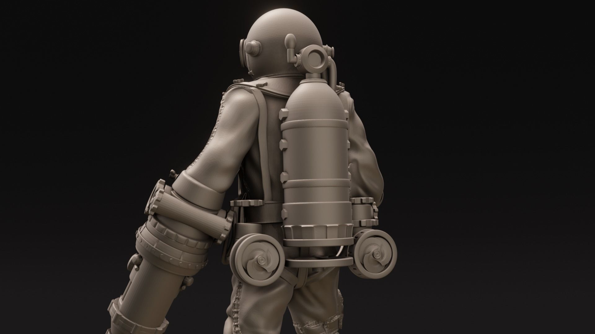 Diver Miniature Figure 3d print  3D print model_24