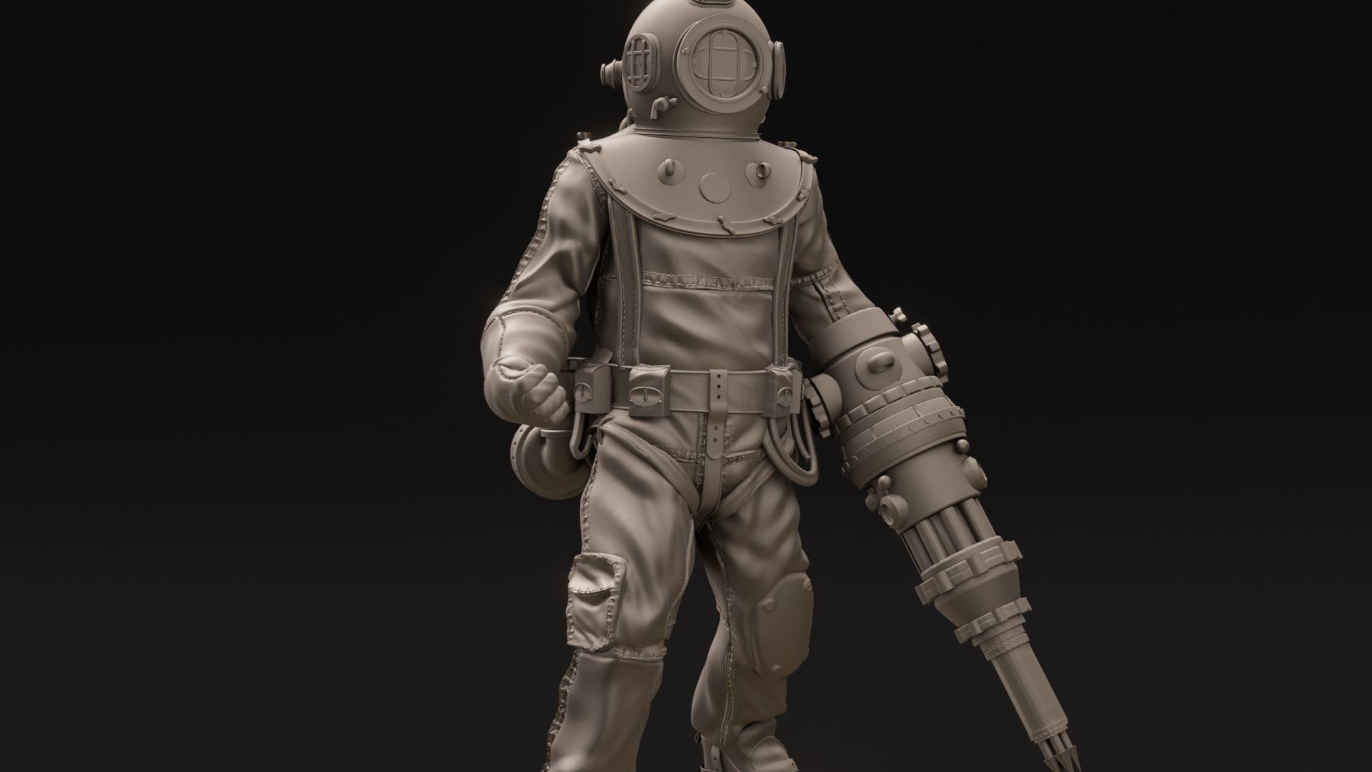 Diver Miniature Figure 3d print  3D print model_37
