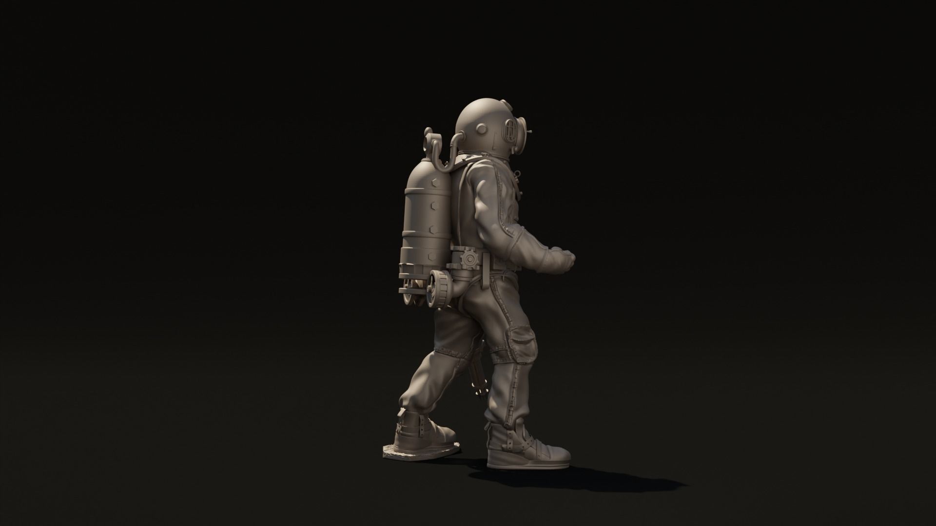 Diver Miniature Figure 3d print  3D print model_10