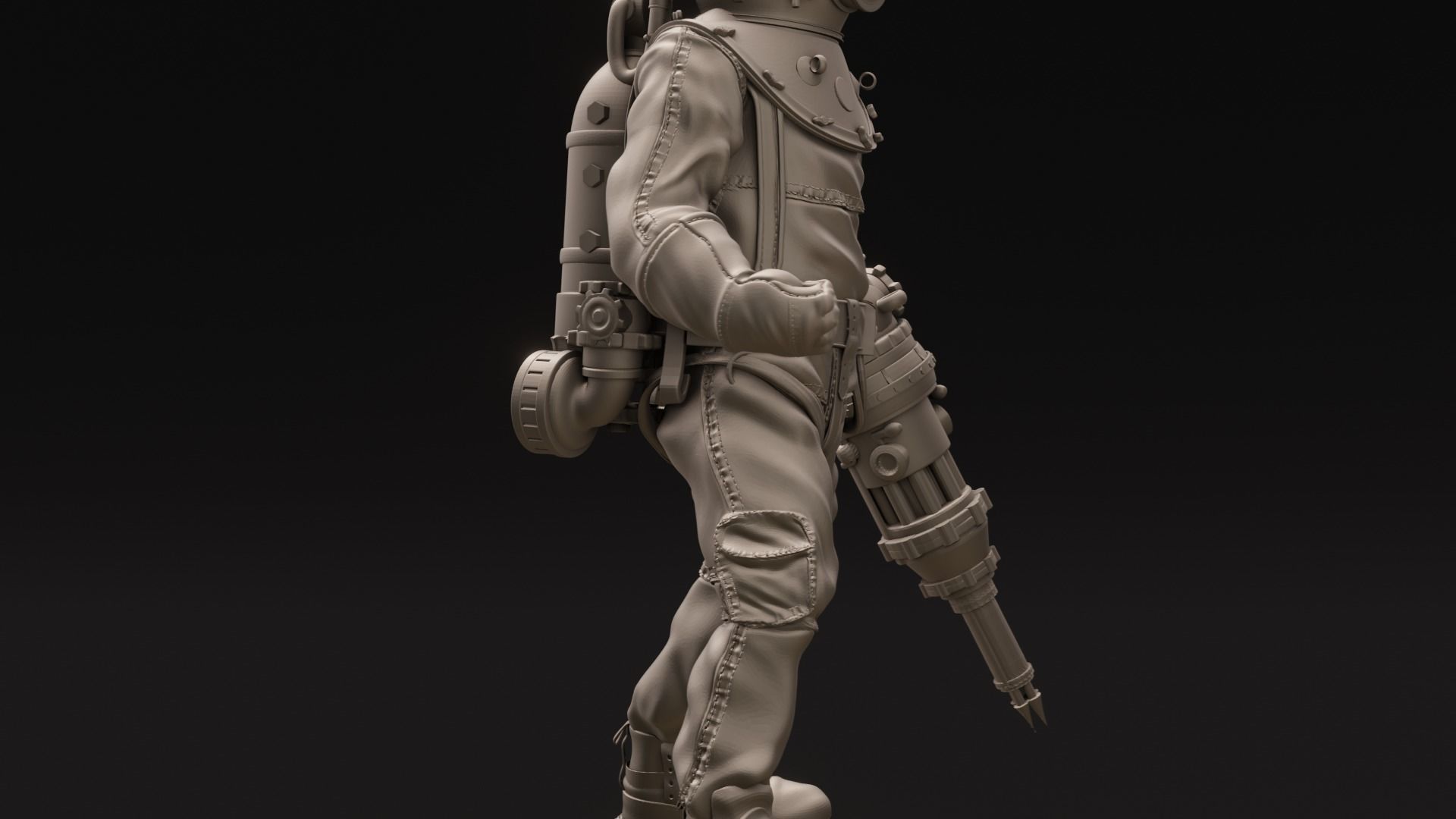 Diver Miniature Figure 3d print  3D print model_33