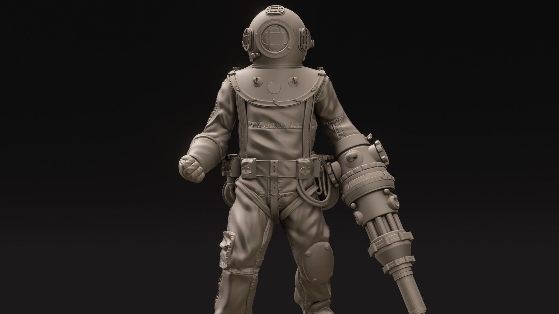 Diver Miniature Figure 3d print  3D print model_25