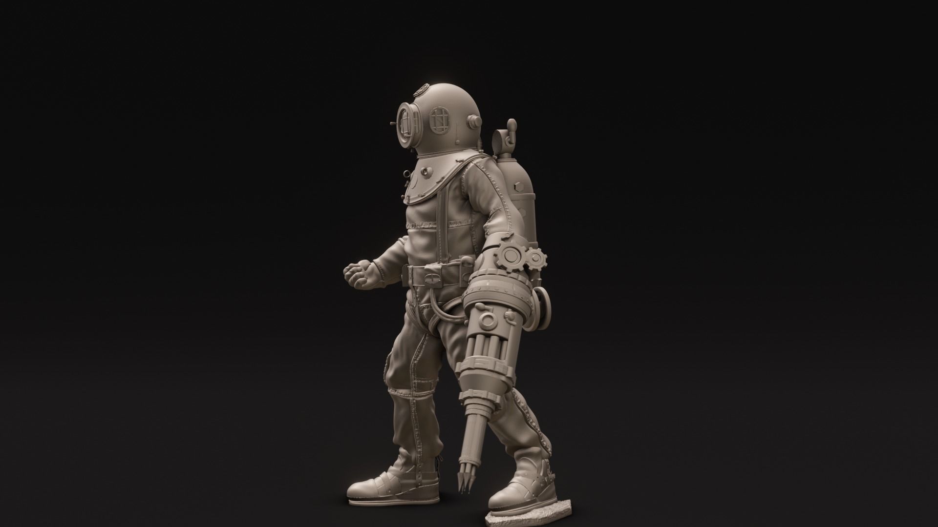 Diver Miniature Figure 3d print  3D print model_29