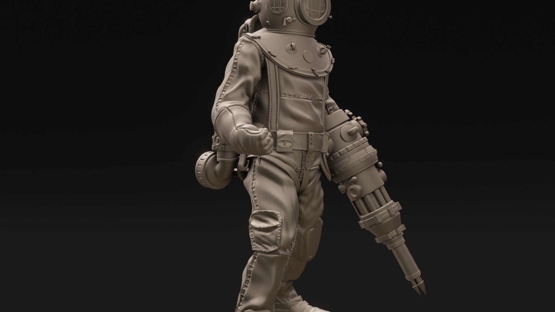Diver Miniature Figure 3d print  3D print model_40