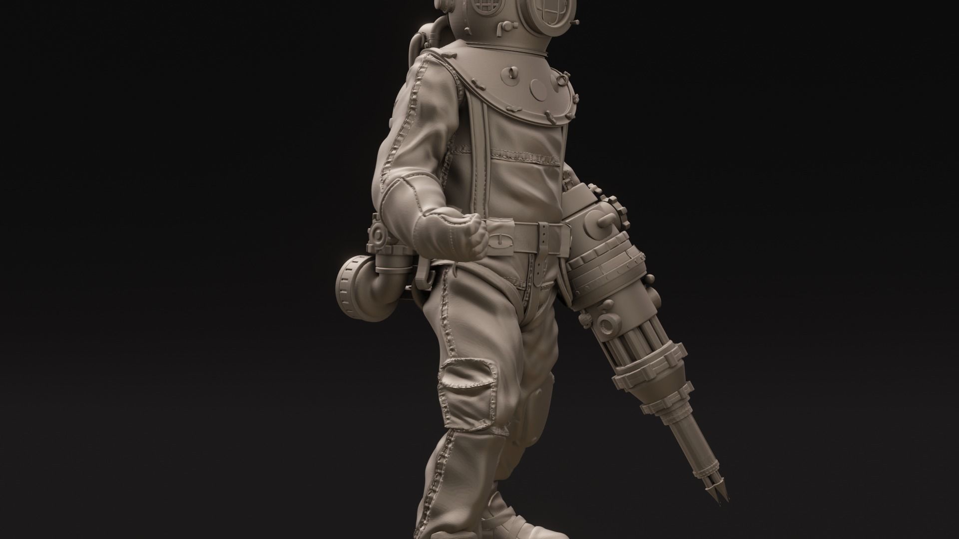 Diver Miniature Figure 3d print  3D print model_34