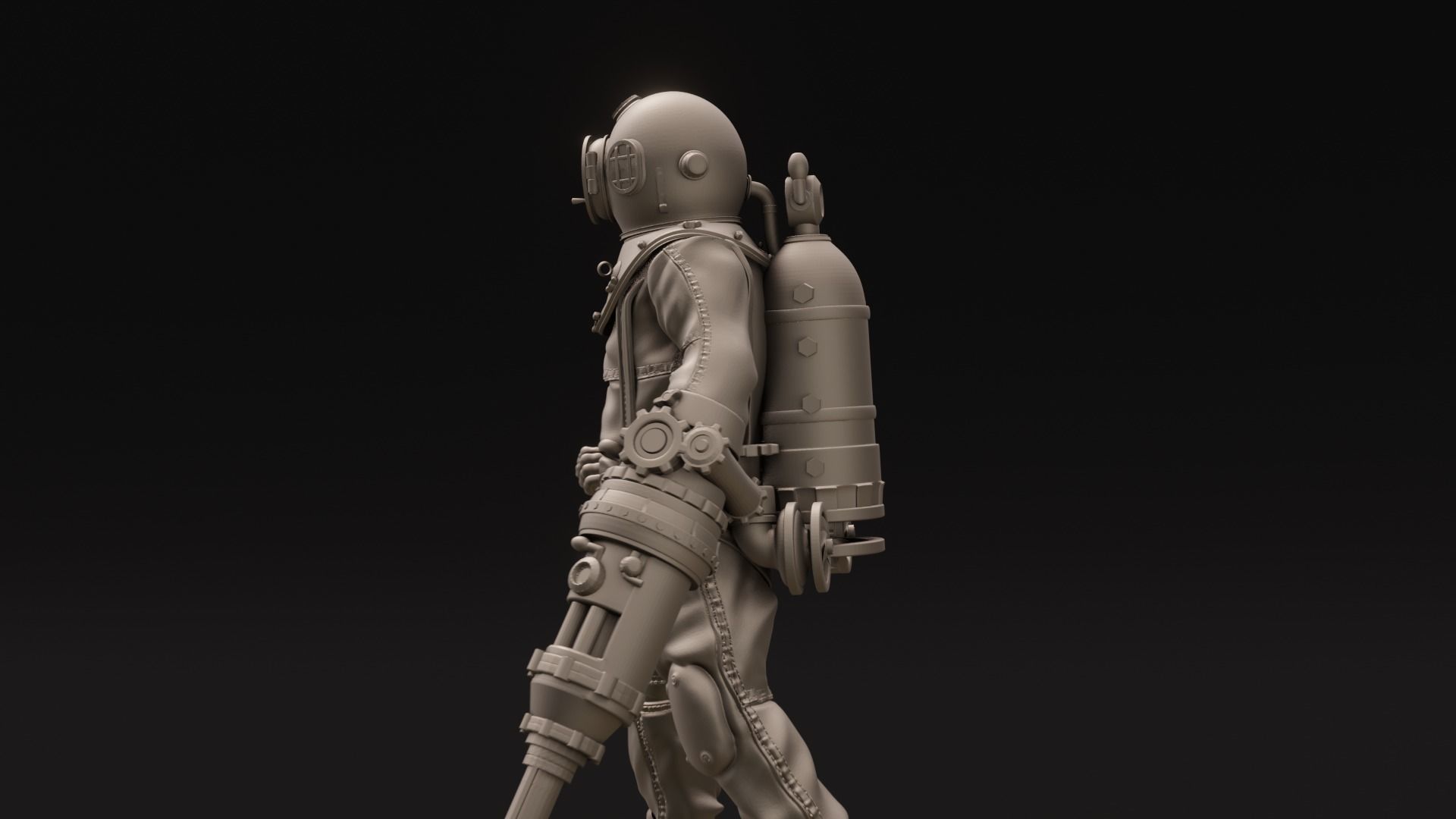 Diver Miniature Figure 3d print  3D print model_23