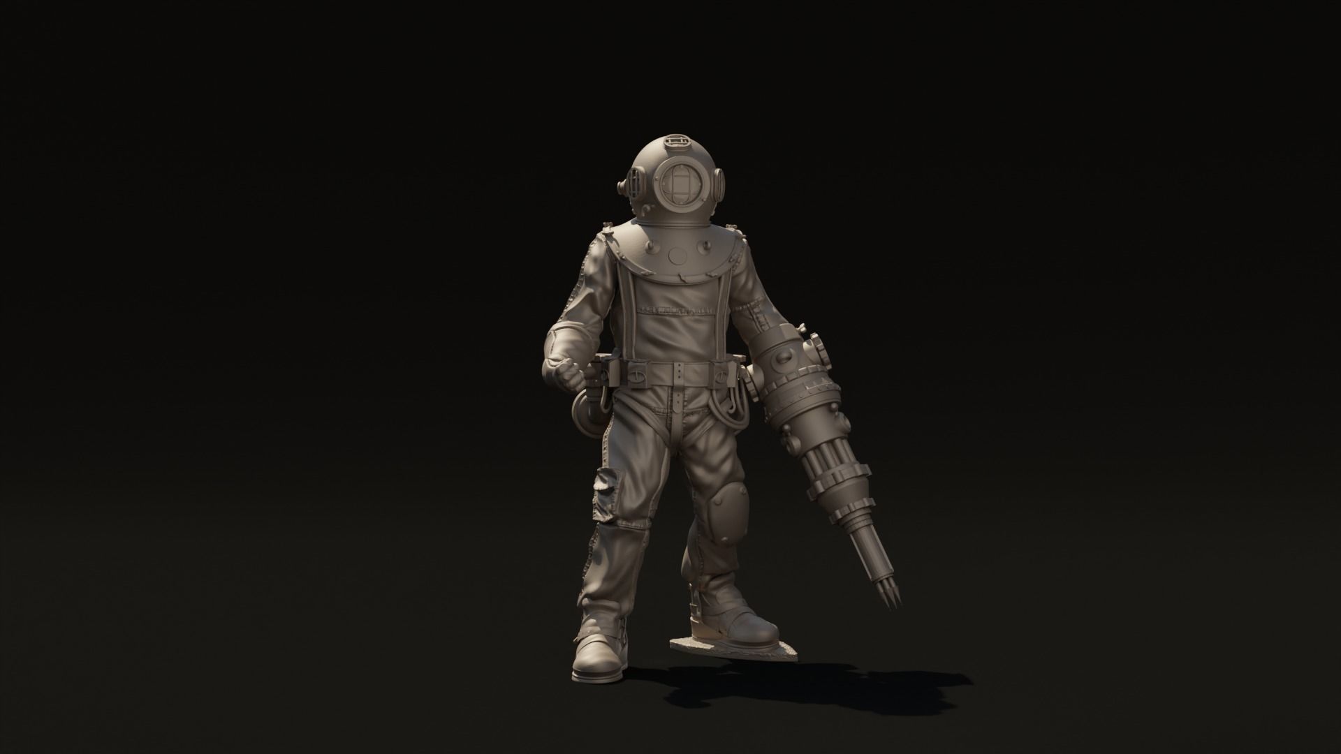 Diver Miniature Figure 3d print  3D print model_13