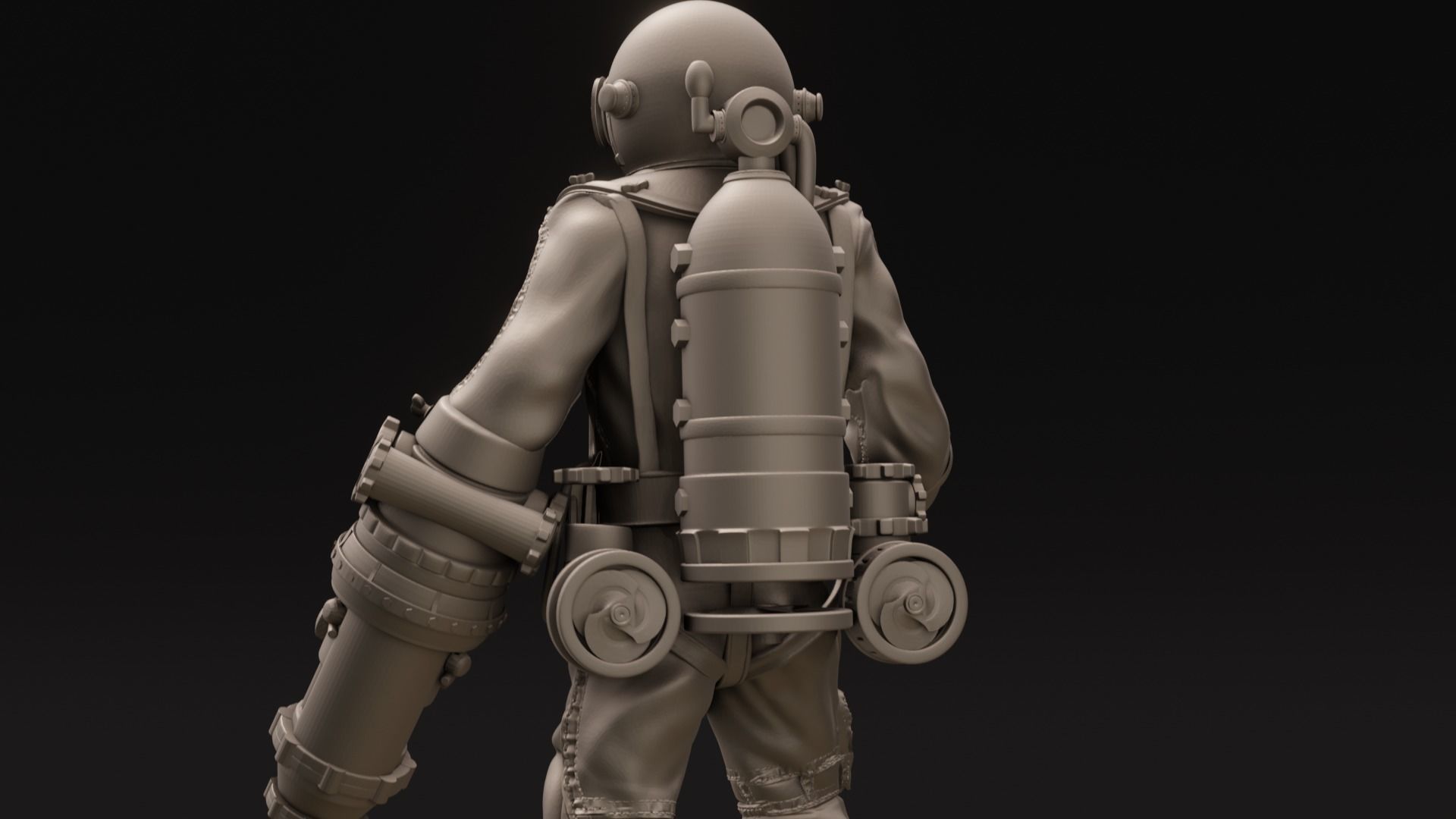 Diver Miniature Figure 3d print  3D print model_28