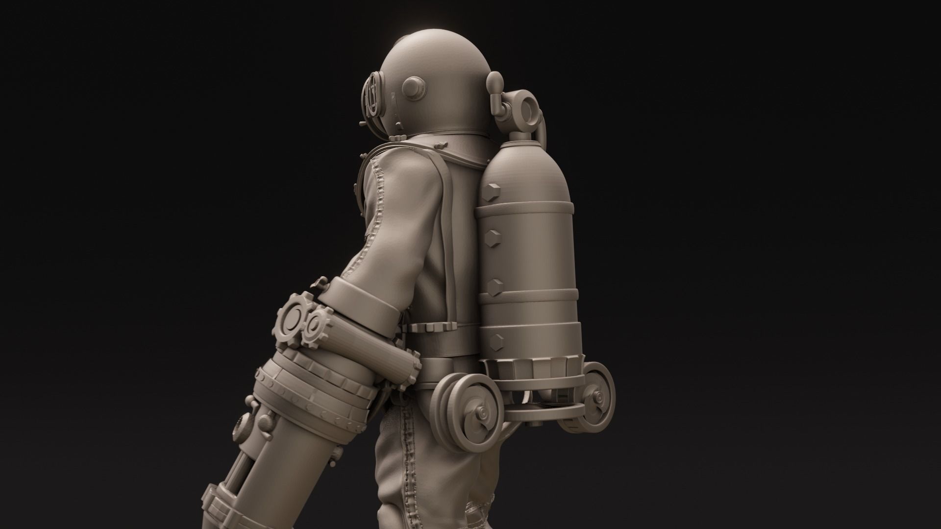 Diver Miniature Figure 3d print  3D print model_41
