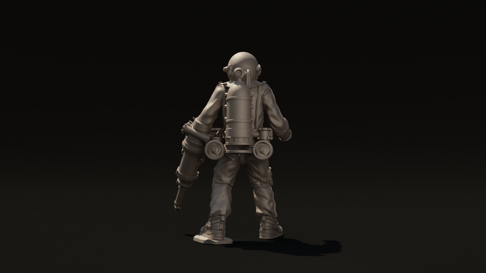 Diver Miniature Figure 3d print  3D print model_8