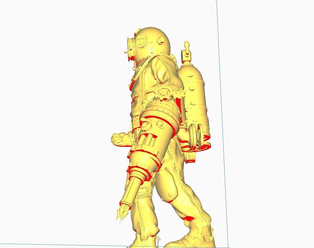 Diver Miniature Figure 3d print  3D print model_18