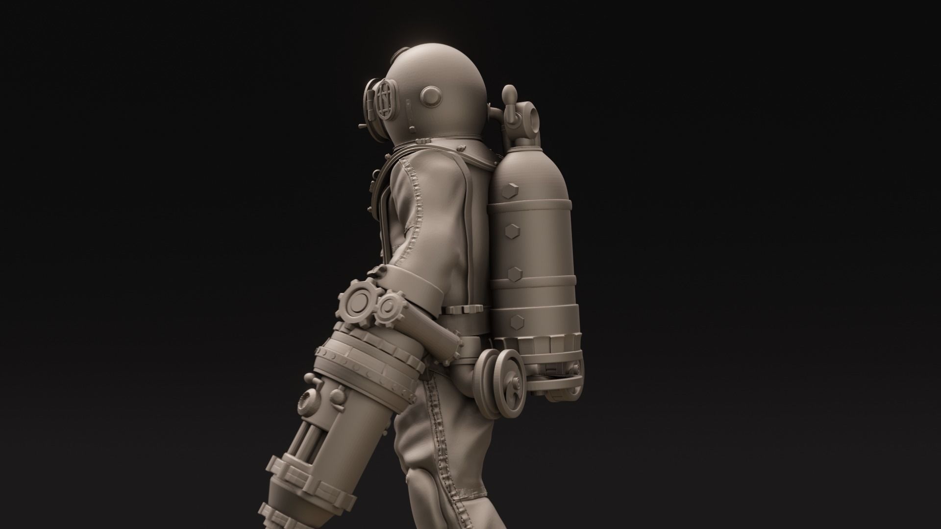 Diver Miniature Figure 3d print  3D print model_26