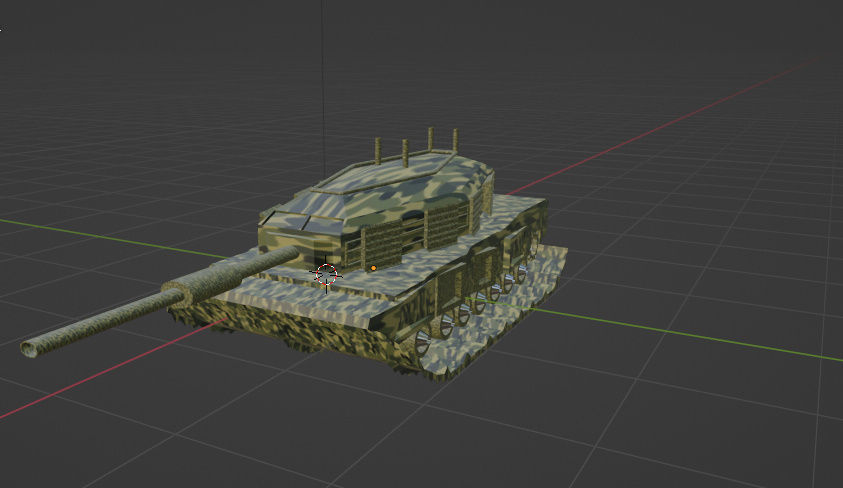 war tanker kifaru Low-poly 3D model_1