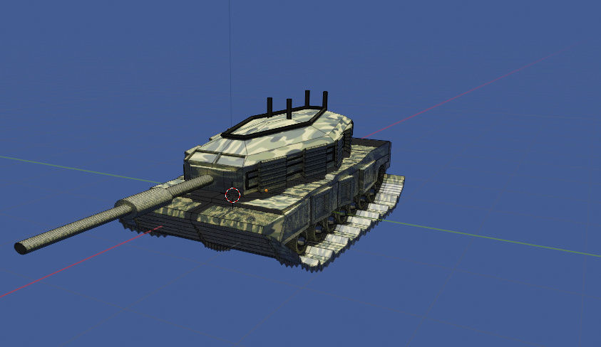 war tanker kifaru Low-poly 3D model_7