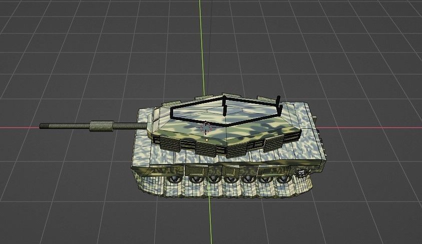 war tanker kifaru Low-poly 3D model_9