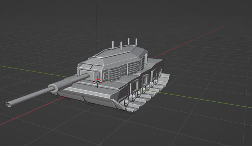 war tanker kifaru Low-poly 3D model_2
