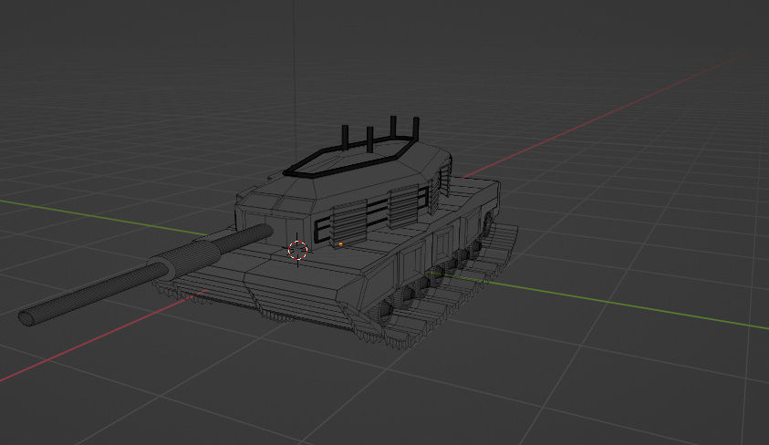 war tanker kifaru Low-poly 3D model_6