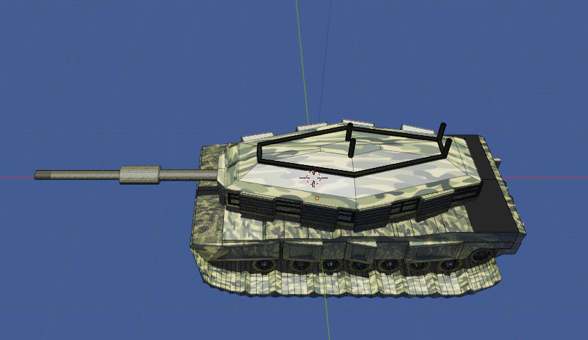 war tanker kifaru Low-poly 3D model_11