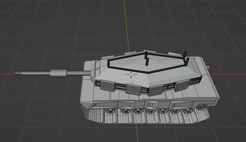 war tanker kifaru Low-poly 3D model_12