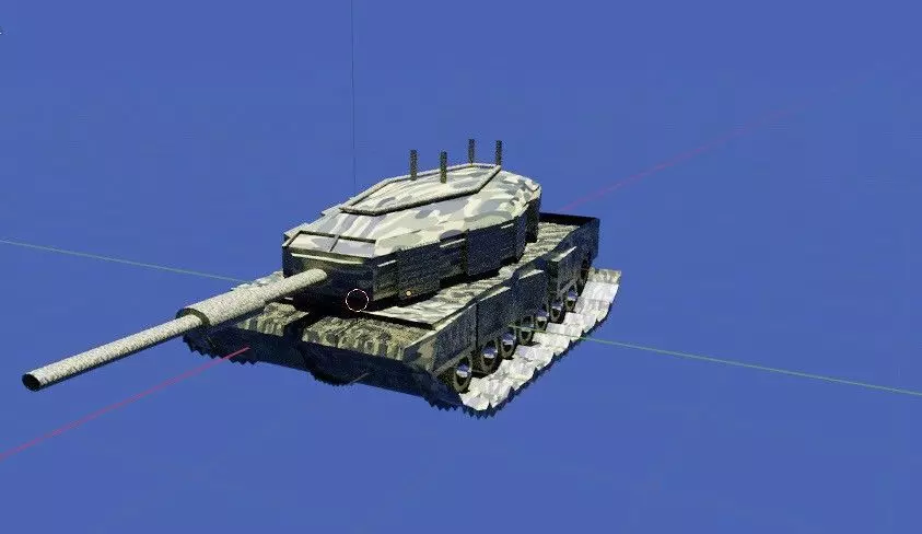 war tanker kifaru Low-poly 3D model_0