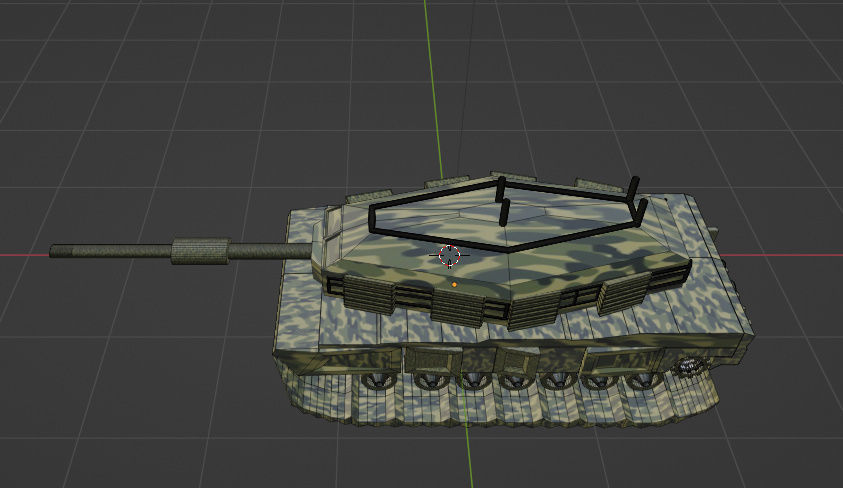 war tanker kifaru Low-poly 3D model_10