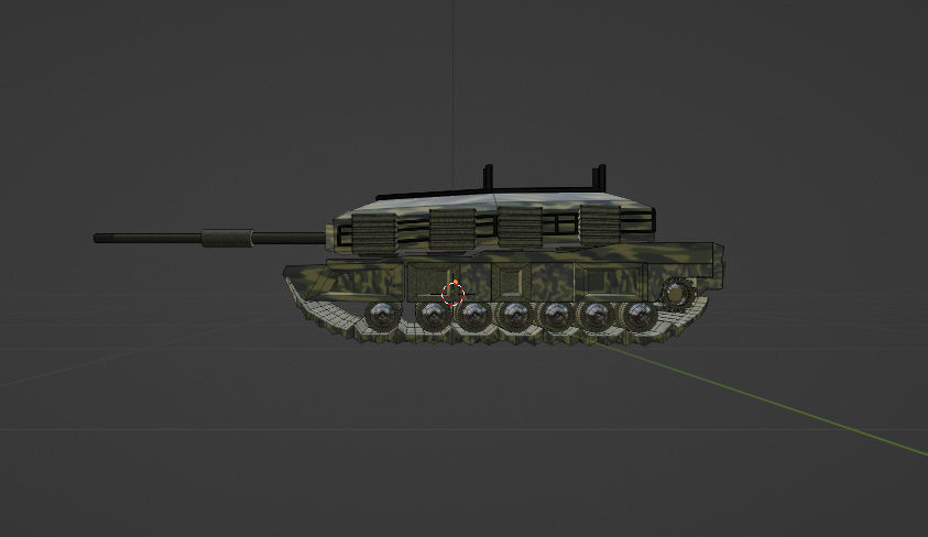 war tanker kifaru Low-poly 3D model_8